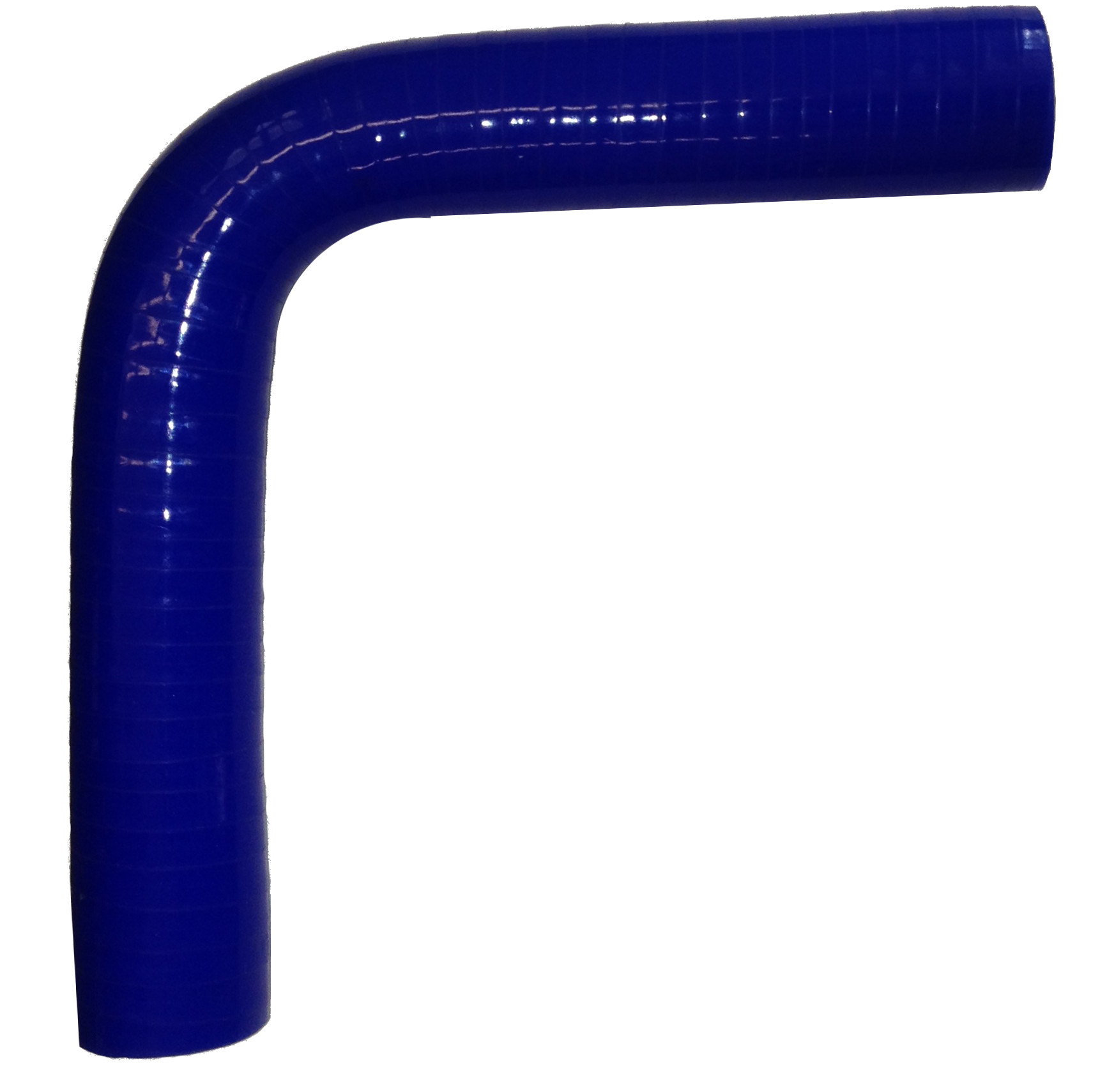 Blauer Silikon Kühlerschlauch (Balg / Wulst-Verbinder) mit einem  Innendurchmesser von 57 mm und einer Länge von ca. 100 mm. Maximaler  Betriebsdruck PN 4 bar